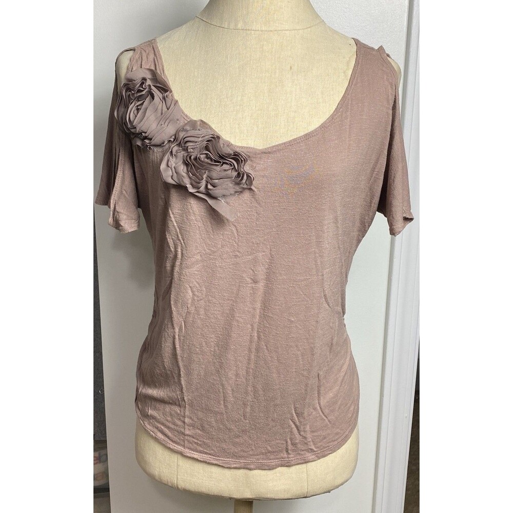DOTS women Cold Shoulder Top With Flowers Size M